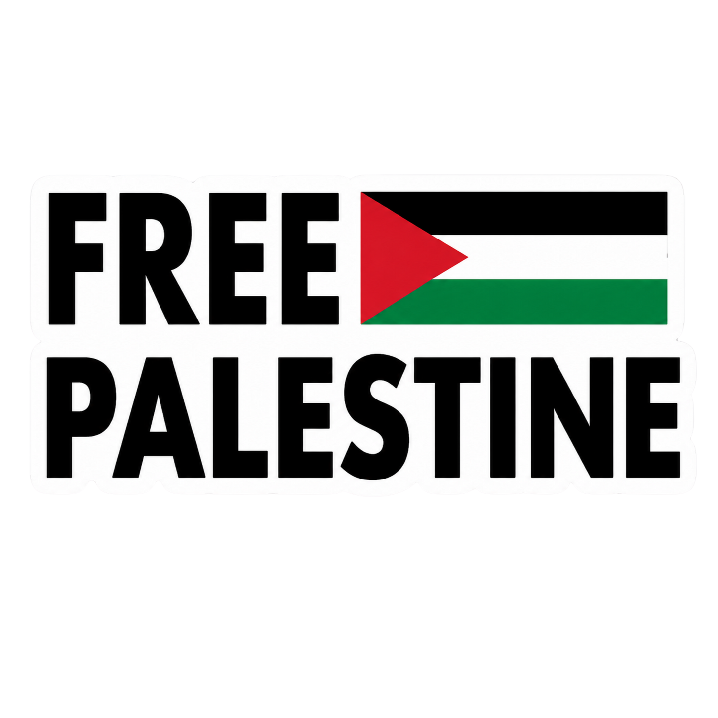 Free Palestine Flag Vinyl Sticker | Moto Sticker BD