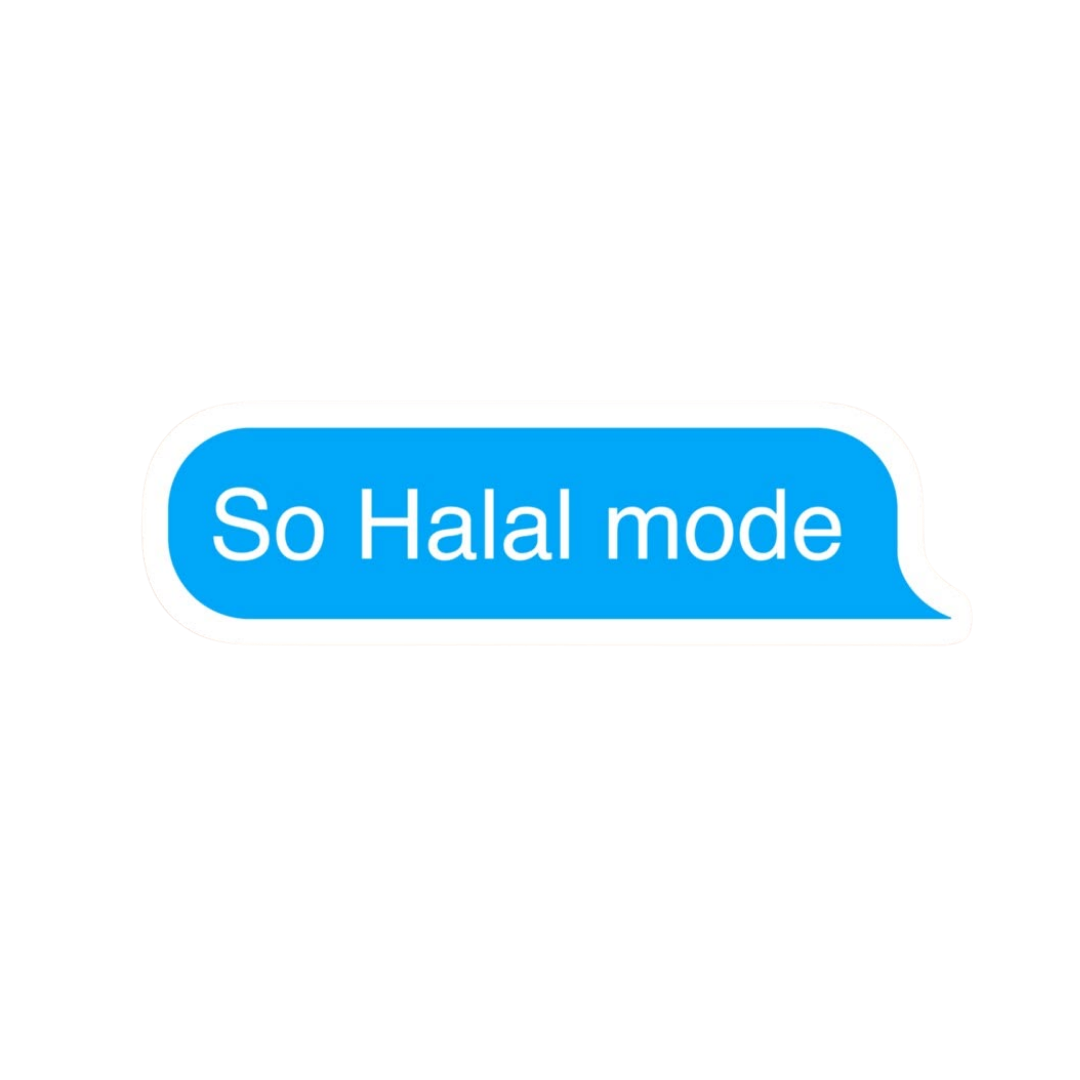 Go Halal Mode Typography ISLAMIC Vinyl Sticker | Moto Sticker BD