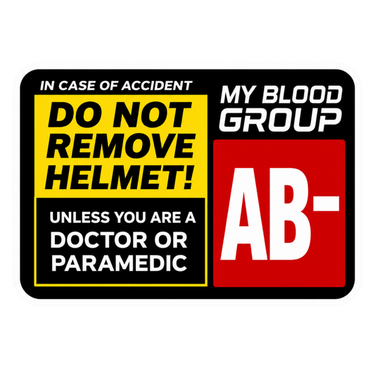 Emergency Helmet Safety Sticker | Waterproof Vinyl Decal