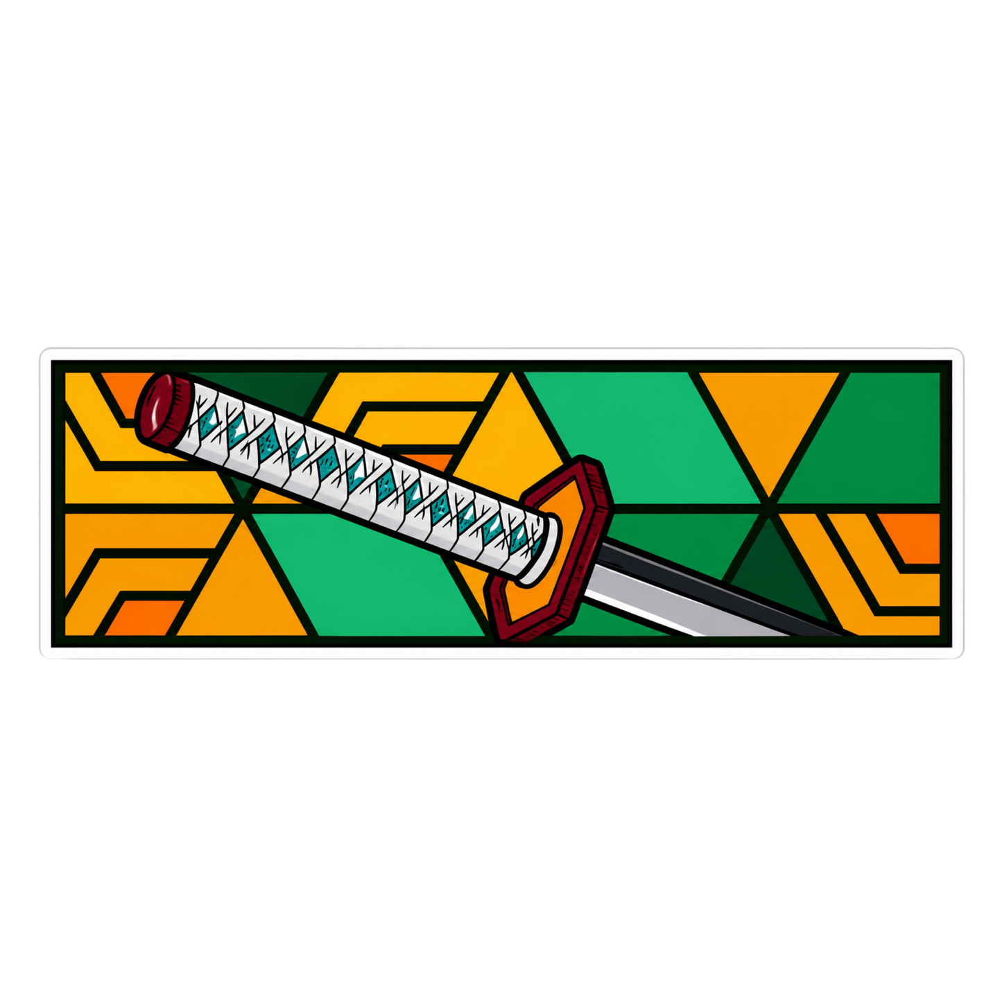 Demon Slayer Giyu Tomioka Katana Sword Car Bumper Vinyl Sticker | Moto Sticker BD