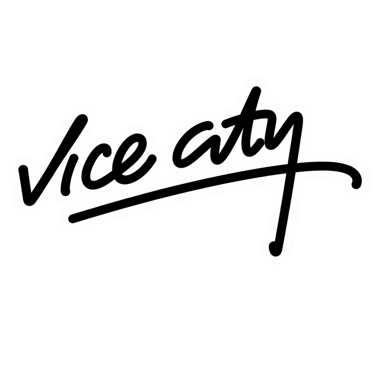 GTA Vice City Black Text Vinyl Sticker | Moto Sticker BD