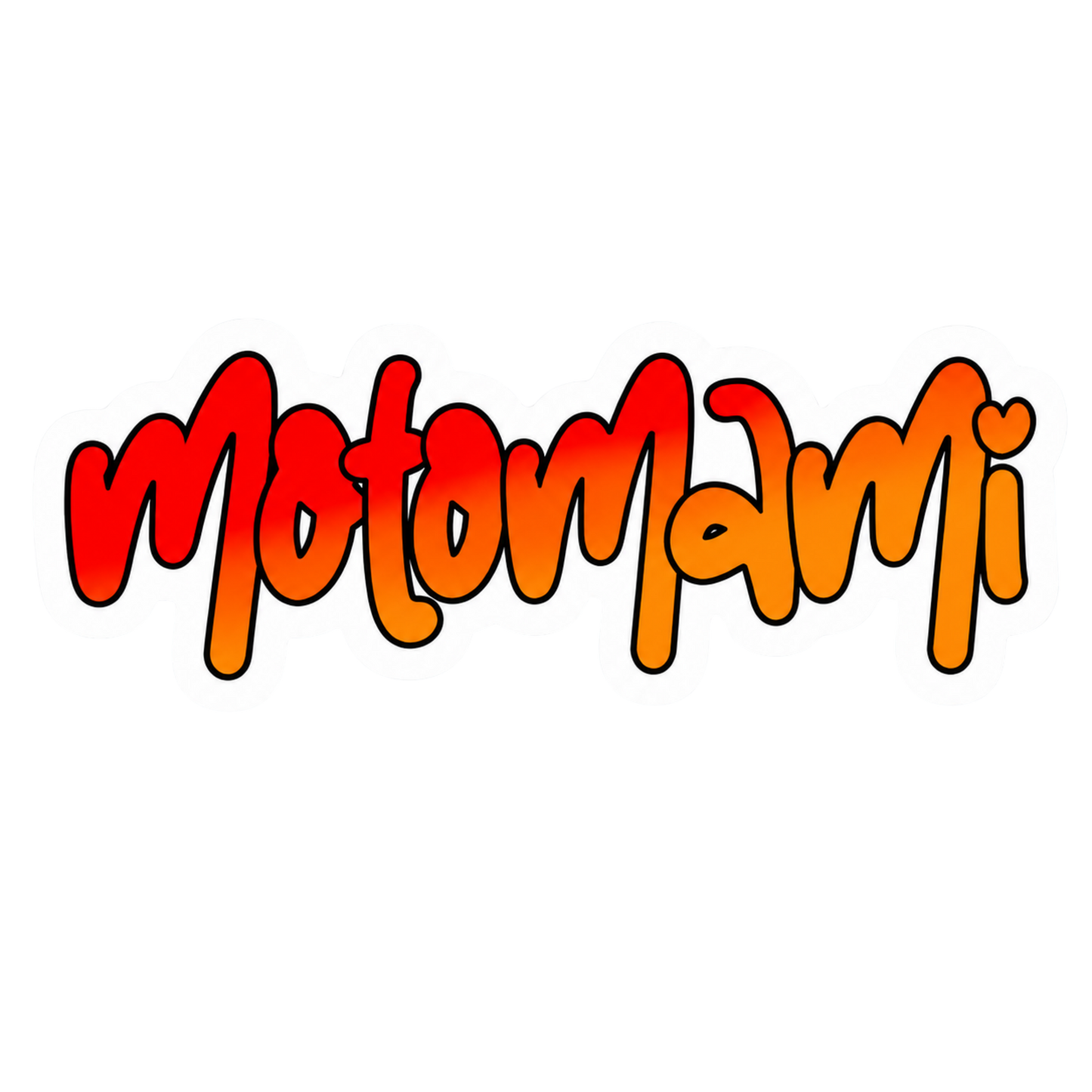 Motomami Gradient Typography Lady Biker Vinyl Sticker | Moto Sticker BD
