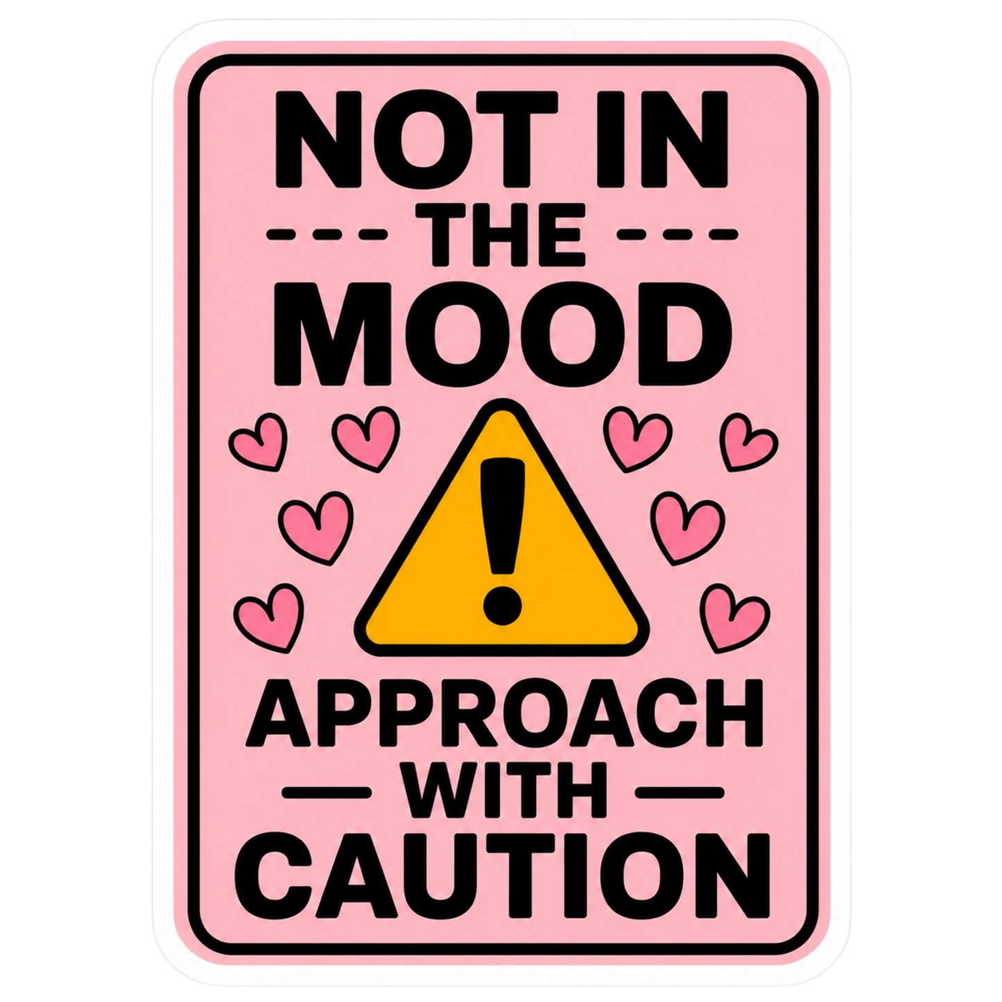 Not In The Mood Lady Biker Vinyl Sticker | Moto Sticker BD