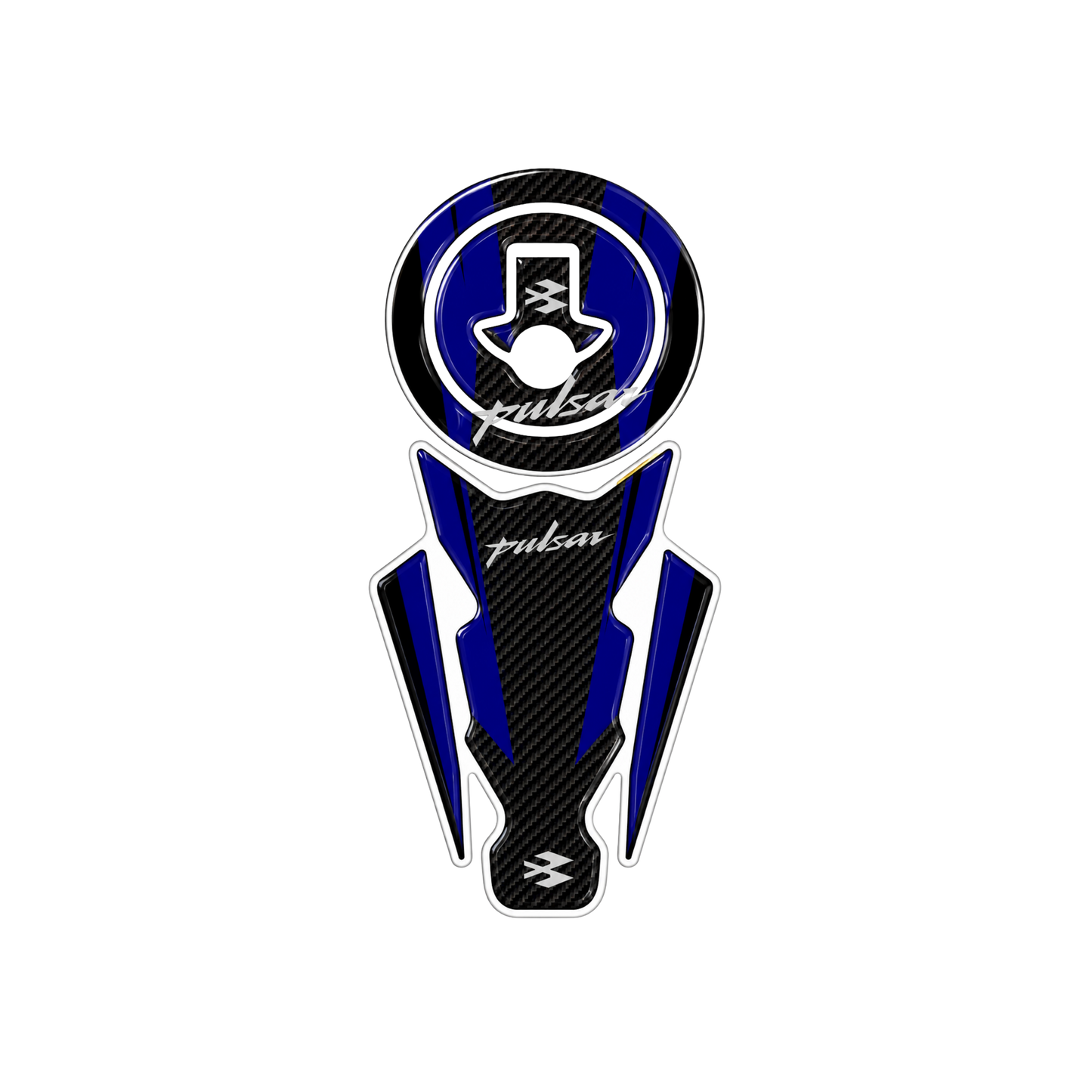 Pulsar Carbon Blue Tank Protector Sticker | Moto Sticker BD