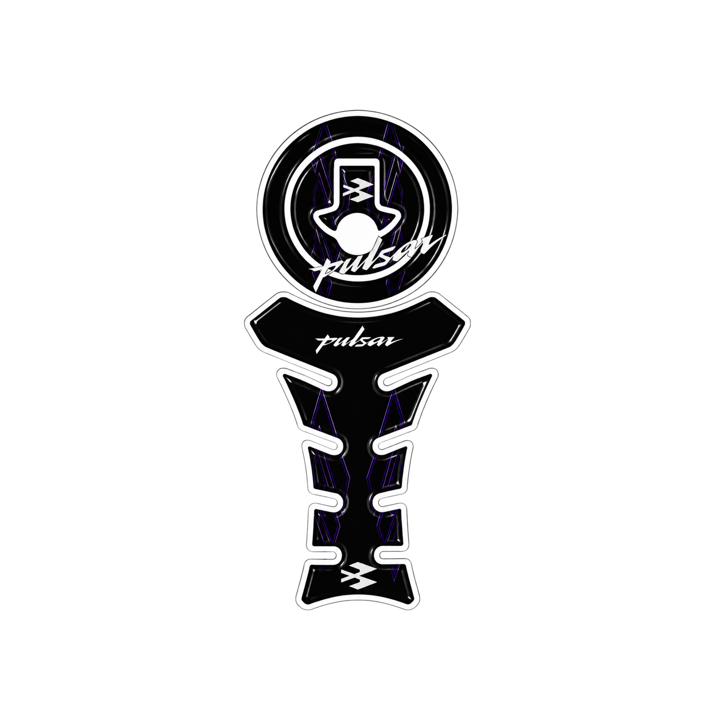 Pulsar Dark Purple Tank Pad Sticker | Moto Sticker BD