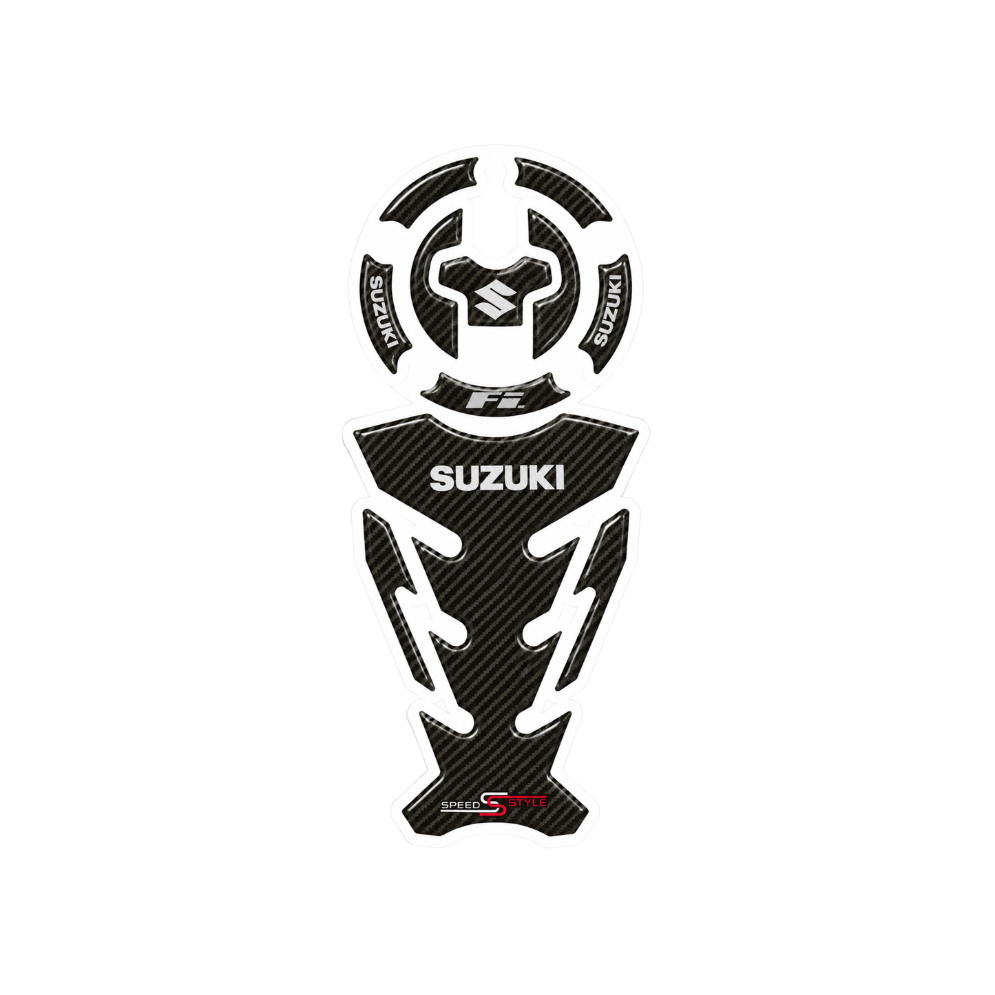 Suzuki FI Carbon Fiber Tank Pad Sticker for Motorcycle | Moto Sticker BD
