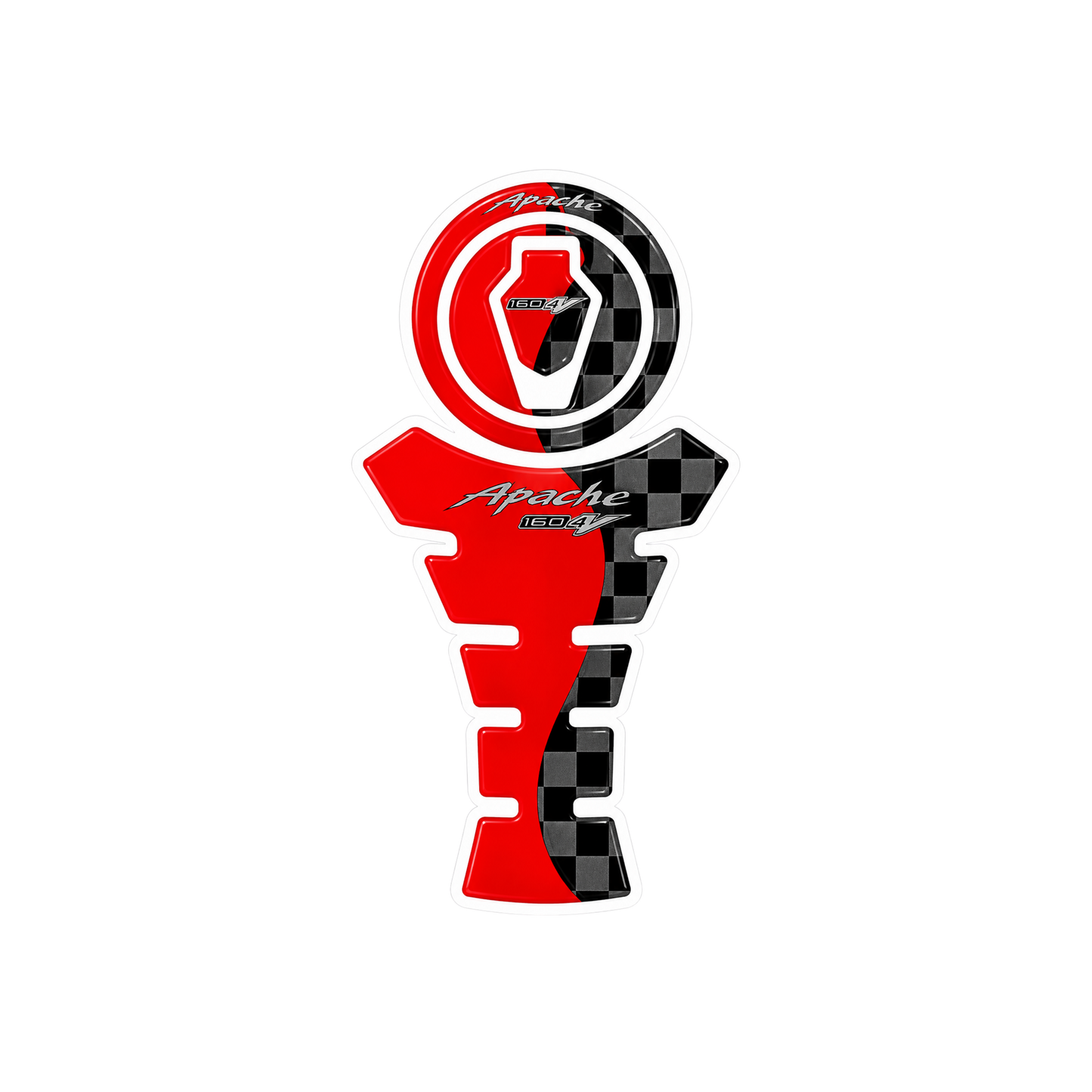 TVS Apache 160 4V Red Checker Ambush Vinyl Sticker | Moto Sticker BD