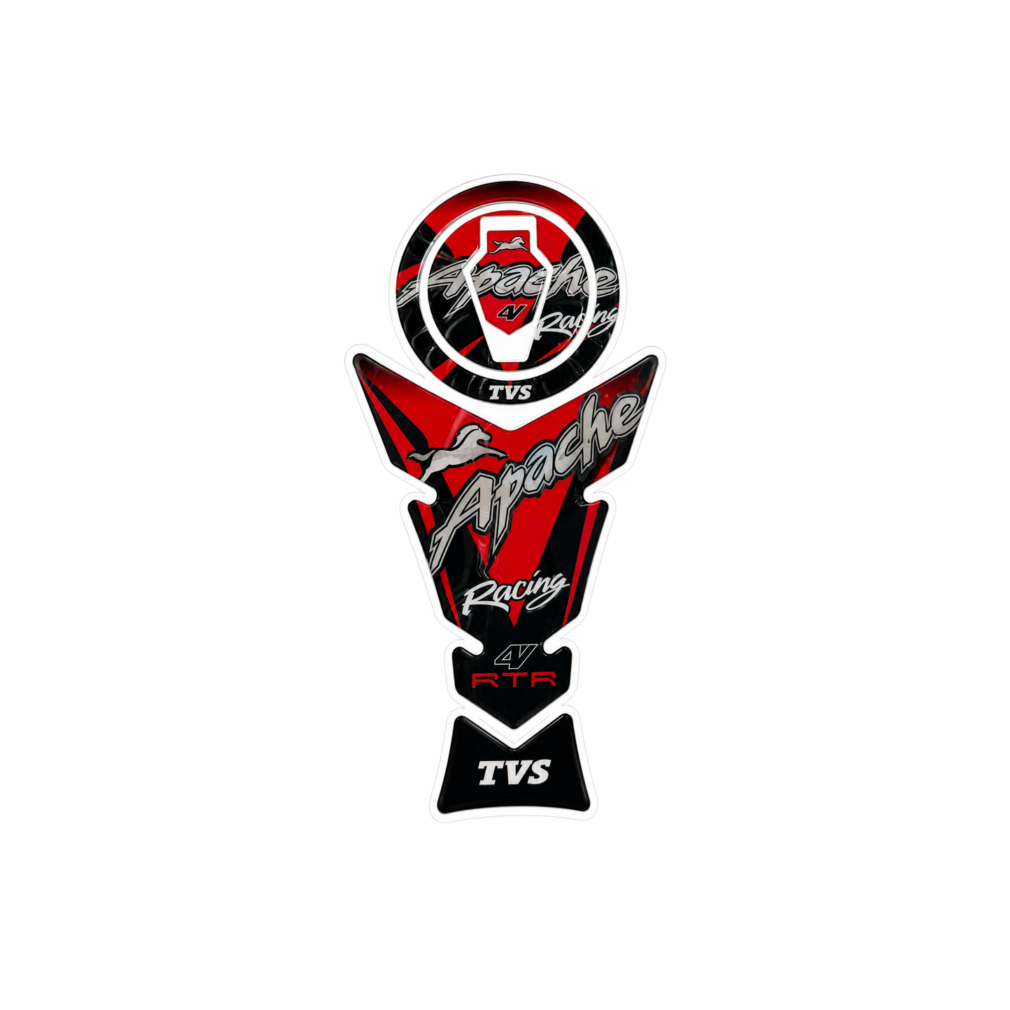TVS Apache Racing 4V Red Ambush Vinyl Sticker | Moto Sticker BD