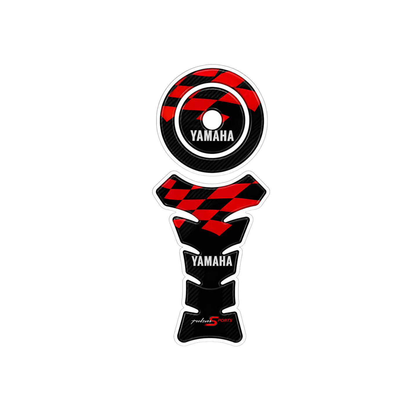 Yamaha Carbon Red Racing Ambush Vinyl Sticker | Moto Sticker BD