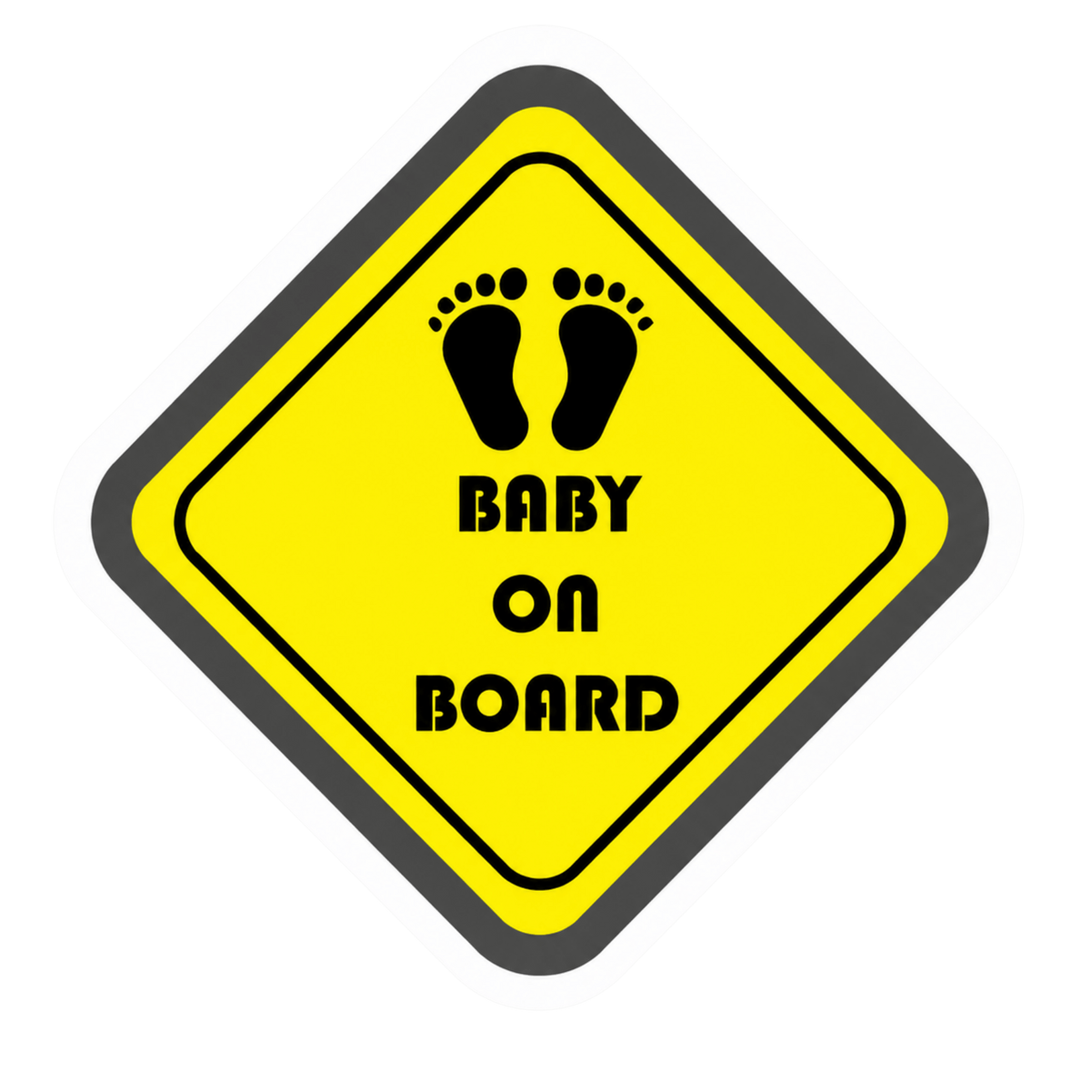 Baby On Board Footprints Warning Vinyl Sticker | Moto Sticker BD | Moto Sticker BD