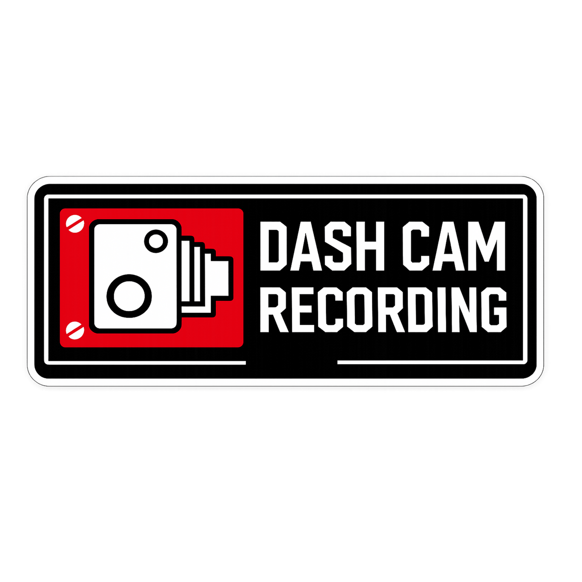 Dash Cam Recording Safety Warning Car Bumper Vinyl Sticker | Moto Sticker BD | Moto Sticker BD