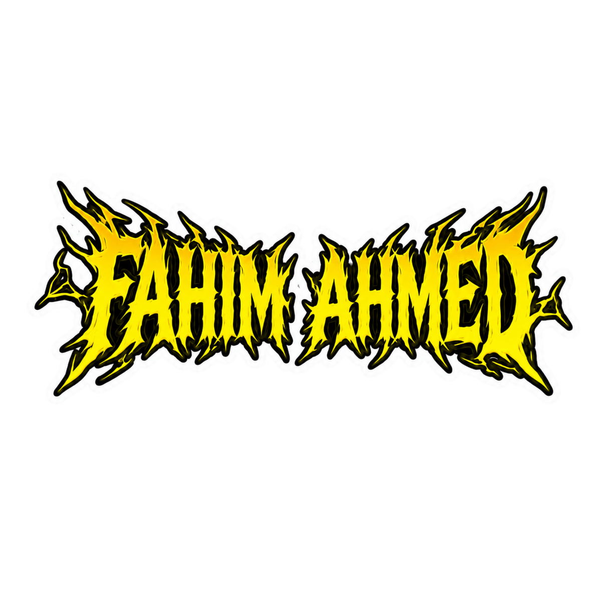 Death Metal Font Name Sticker | Custom (2 Pcs) Premium Waterproof Vinyl Decal | Moto Sticker BD