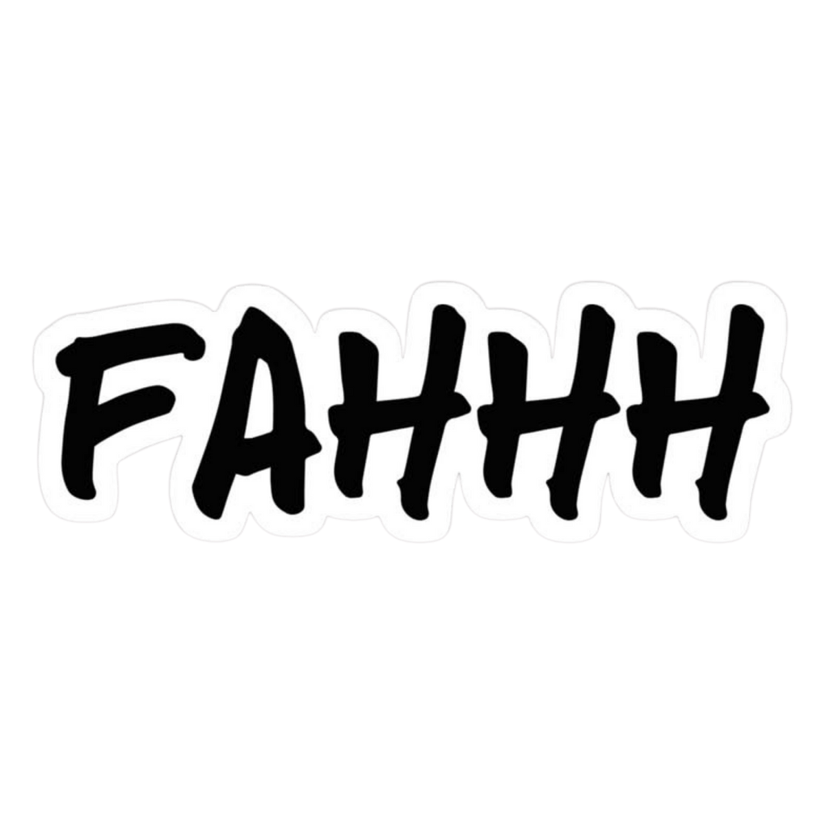 FAHHH Graffiti Text Vinyl Sticker | Moto Sticker BD | Moto Sticker BD