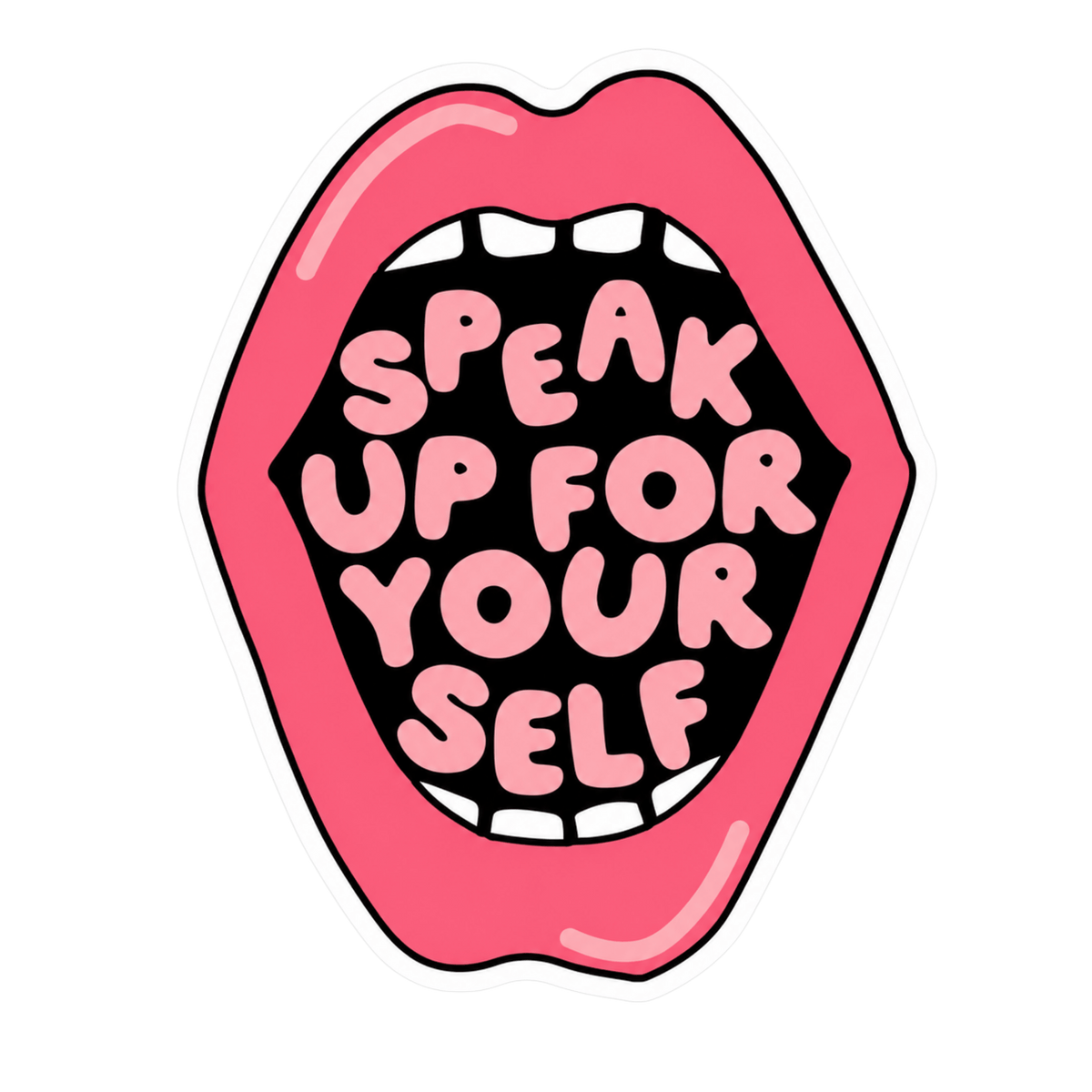 Speak Up For Yourself Lady Biker Vinyl Sticker | Moto Sticker BD | Moto Sticker BD