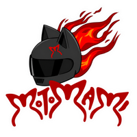 Flaming Cat Ear Helmet Motomami Lady Biker Vinyl Sticker | Moto Sticker BD