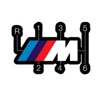 M Power 6-Speed Gear Pattern Vinyl Sticker | Moto Sticker BD