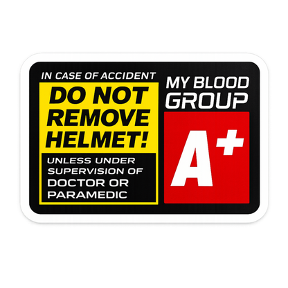 Emergency Helmet Safety Sticker | Waterproof Vinyl Decal