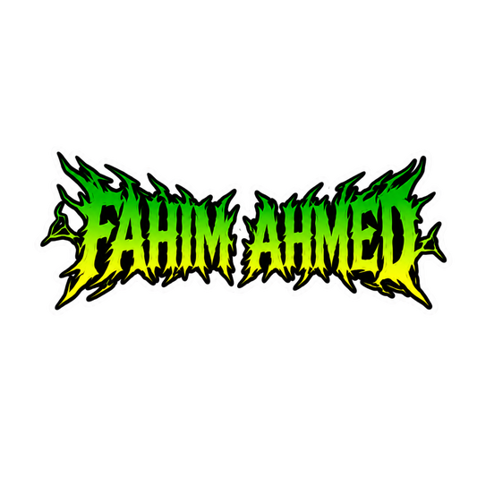 Death Metal Font Name Sticker | Custom (2 Pcs) Premium Waterproof Vinyl Decal