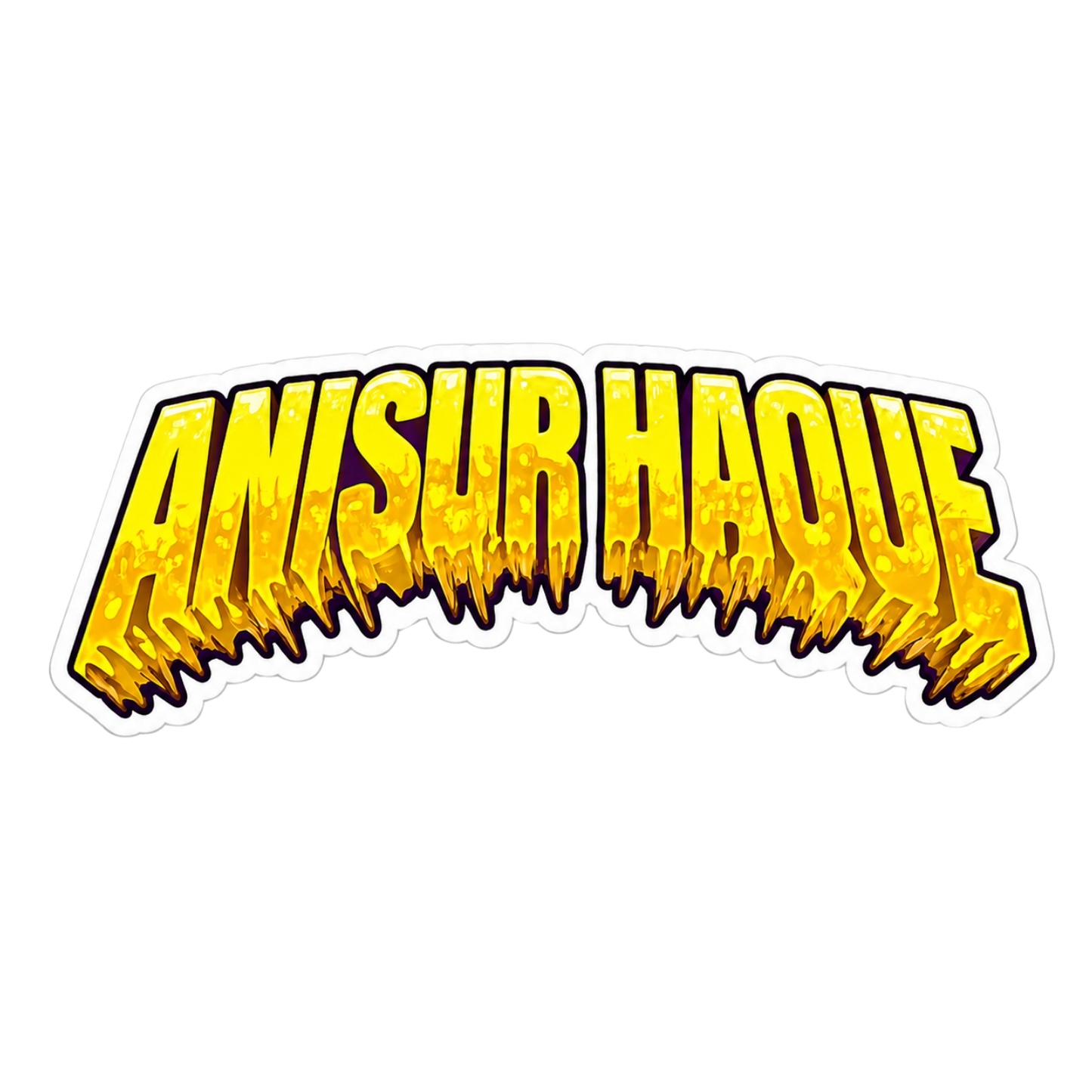 Slime Horror Name Sticker | Custom (2 Pcs) Premium Waterproof Vinyl Decal