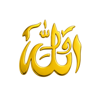 Premium Gold Allah (ﷲ) Arabic Calligraphy Ambush Vinyl Sticker | Moto Sticker BD