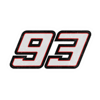 93 Racing Number Vinyl Sticker | Moto Sticker BD