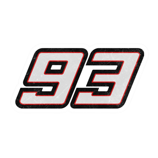 93 Racing Number Vinyl Sticker | Moto Sticker BD