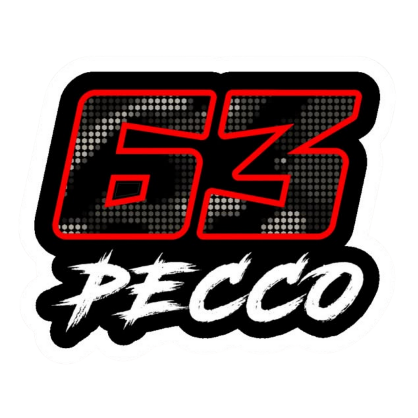 63 Pecco Racing Vinyl Sticker | Moto Sticker BD
