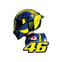 VR46 Helmet Profile Vinyl Sticker | Moto Sticker BD