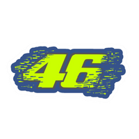 46 Racing Number Grunge Vinyl Sticker | Moto Sticker BD