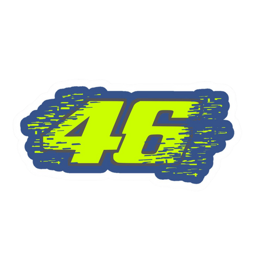 46 Racing Number Grunge Vinyl Sticker | Moto Sticker BD
