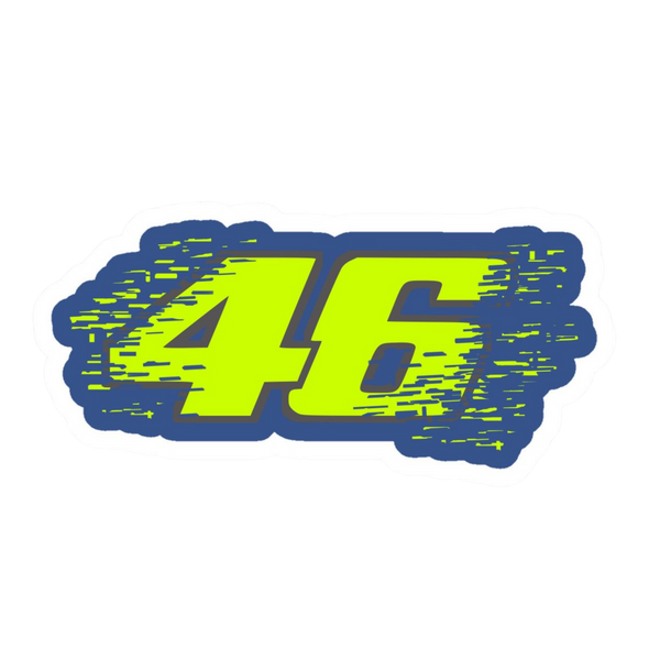 46 Racing Number Grunge Vinyl Sticker | Moto Sticker BD