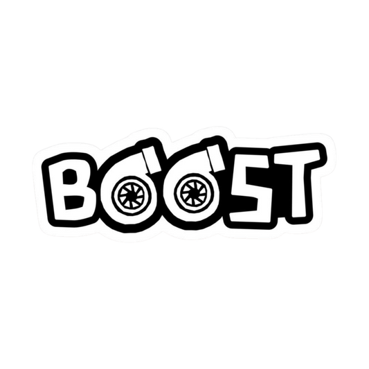 Boost Turbo Snail Text Vinyl Sticker | Moto Sticker BD