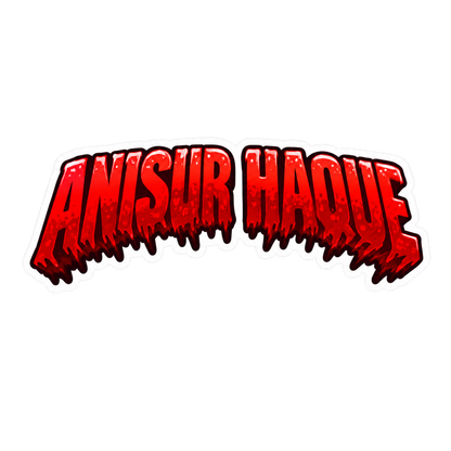 Slime Horror Name Sticker | Custom (2 Pcs) Premium Waterproof Vinyl Decal