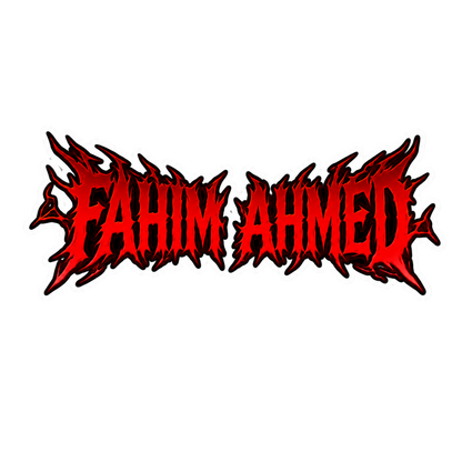 Death Metal Font Name Sticker | Custom (2 Pcs) Premium Waterproof Vinyl Decal
