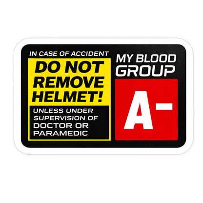 Emergency Helmet Safety Sticker | Waterproof Vinyl Decal