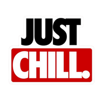Just Chill Text Vinyl Sticker | Moto Sticker BD