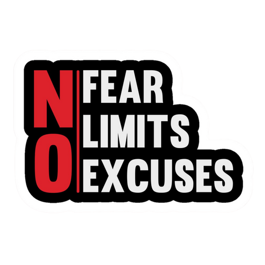 No Fear Limits Excuses Vinyl Sticker | Moto Sticker BD