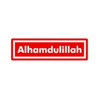 "Alhamdulillah" Car Bumper Vinyl Sticker | Islamic Decal | Moto Sticker BD