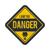 I Am The Danger Sign Vinyl Sticker | Moto Sticker BD