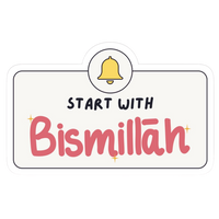 Start with Bismillah ISLAMIC Vinyl Sticker | Moto Sticker BD