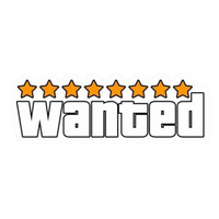 GTA Wanted Outline Vinyl Sticker | Moto Sticker BD