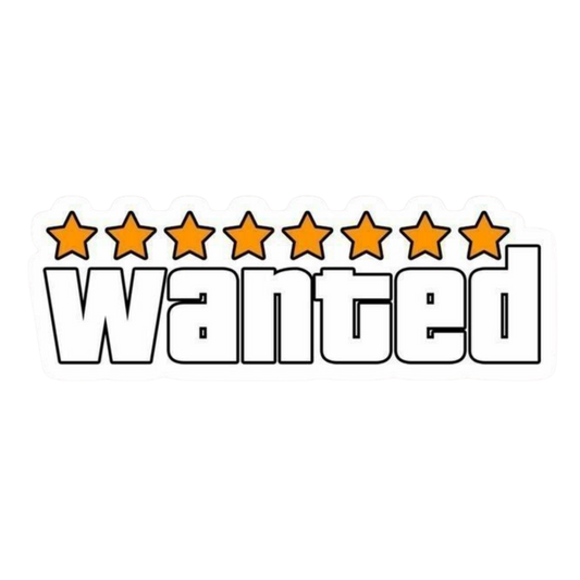 GTA Wanted Outline Vinyl Sticker | Moto Sticker BD