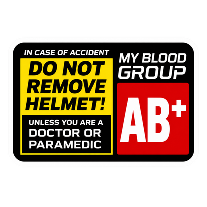 Emergency Helmet Safety Sticker | Waterproof Vinyl Decal