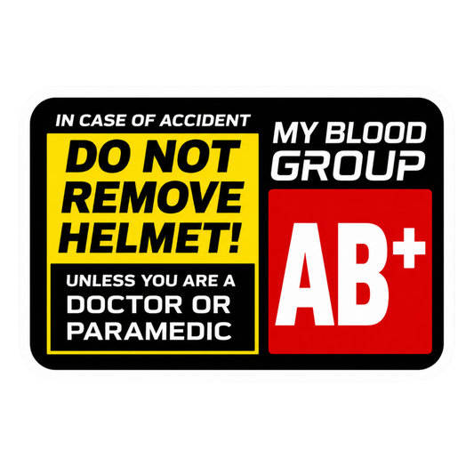 Emergency Helmet Safety Sticker | Waterproof Vinyl Decal