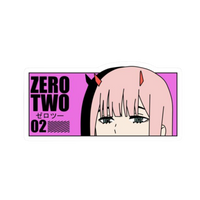 Zero Two 02 Anime Eye Peeker Car Bumper Vinyl Sticker | Moto Sticker BD