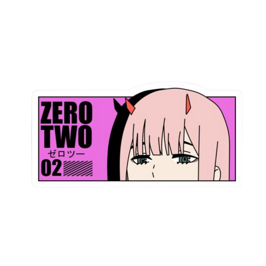 Zero Two 02 Anime Eye Peeker Car Bumper Vinyl Sticker | Moto Sticker BD