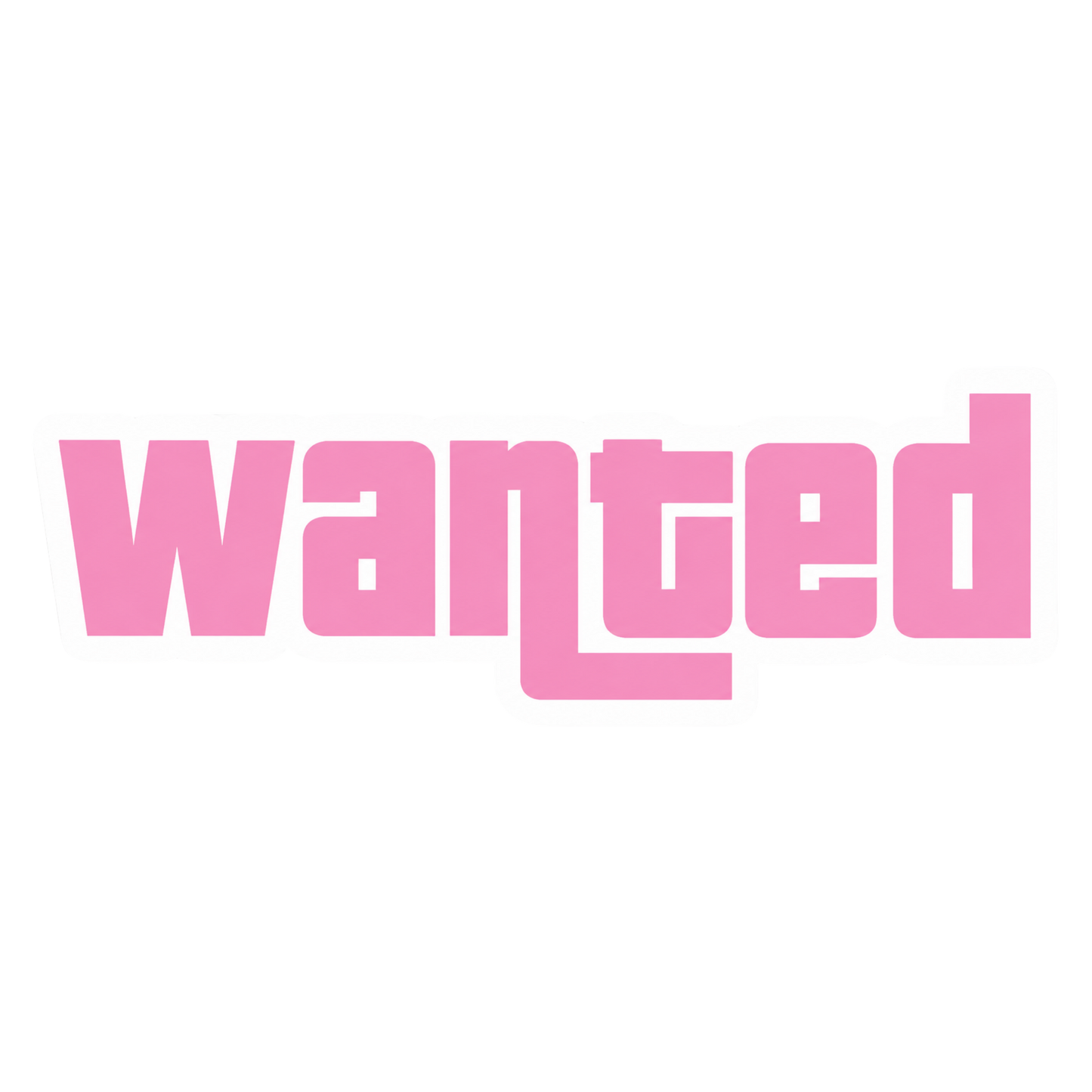 GTA Wanted Pink Vinyl Sticker | Moto Sticker BD