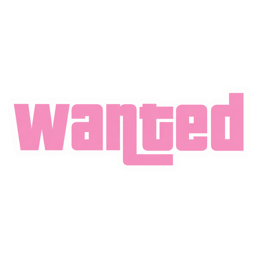 GTA Wanted Pink Vinyl Sticker | Moto Sticker BD