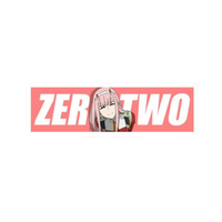 Zero Two Pink Banner Anime Car Bumper Vinyl Sticker | Moto Sticker BD