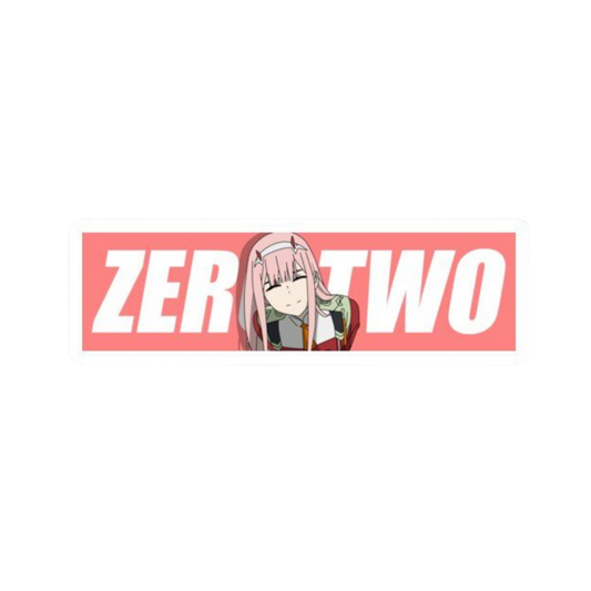 Zero Two Pink Banner Anime Car Bumper Vinyl Sticker | Moto Sticker BD